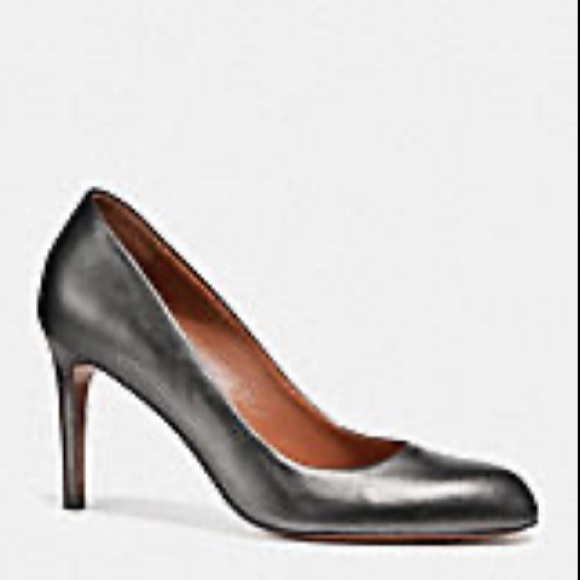 Coach Shoes Coach Almond Toe Gunmetal Pumps Poshmark